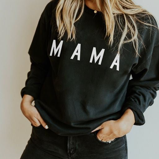 Womens Black "Mama” Everyday Sweatshirt - Ford And Wyatt