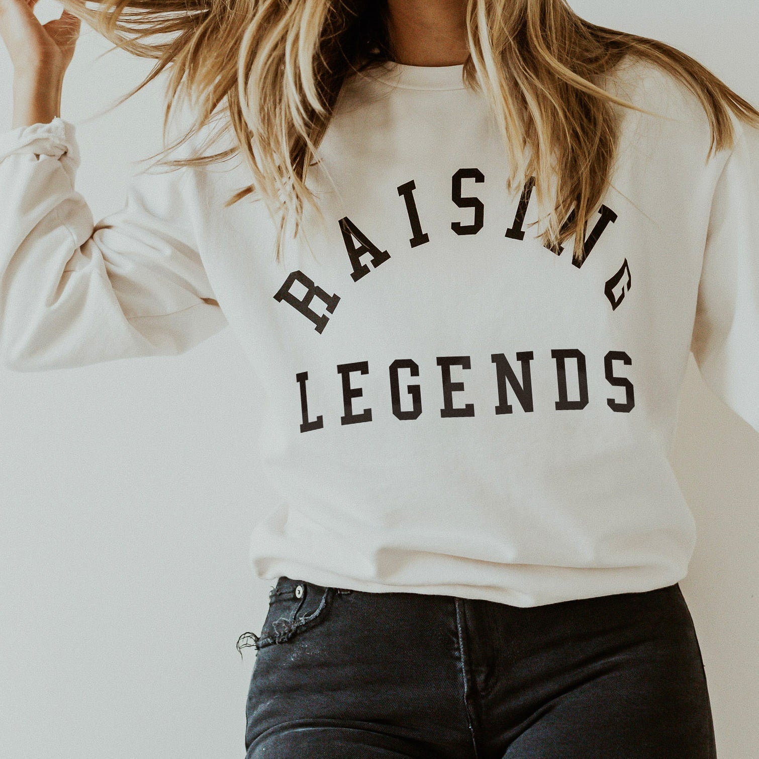 Womens Powder "Raising Legends®" Everyday Sweatshirt - Ford And Wyatt